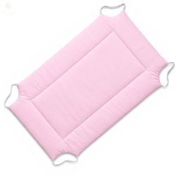   Ovis pamut derékalj sarkán gumival óvodai fektetőre (rózsaszín, bélelt, körbetűzött)