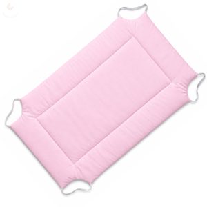 Ovis pamut derékalj sarkán gumival óvodai fektetőre (rózsaszín, bélelt, körbetűzött)