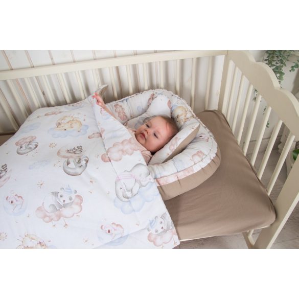  Babaágynemű, baba ágynemű vastag takaróval, lapos párnával 