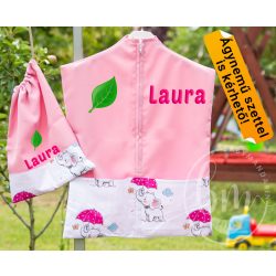   Ovis zsák és torna zsák bármilyen névvel és jellel,  neves oviszsák   /rózsaszín+ esernyős elefántos/  AJÁNDÉK SZERETETKÜLDŐVEL