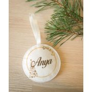 Egyedi neves karácsonyfa dísz, filc fenyőfa dísz névvel, BÁRMILYEN névvel kérhető