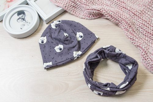 Tavaszi és őszi , átmeneti pamut sapka és csősál szett FIÚS