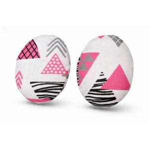 Pink háromszöges kézmelegítő zsebpárna búzával és kölessel töltve (kettő a két zsebbe - a kettő ára ennyi)