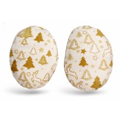   Arany fenyőfás-szarvasos kézmelegítő zsebpárna búzával és kölessel töltve (kettő a két zsebbe - a kettő ára ennyi)