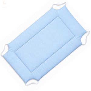 Ovis pamut derékalj sarkán gumival óvodai fektetőre (világoskék, bélelt, körbetűzött)