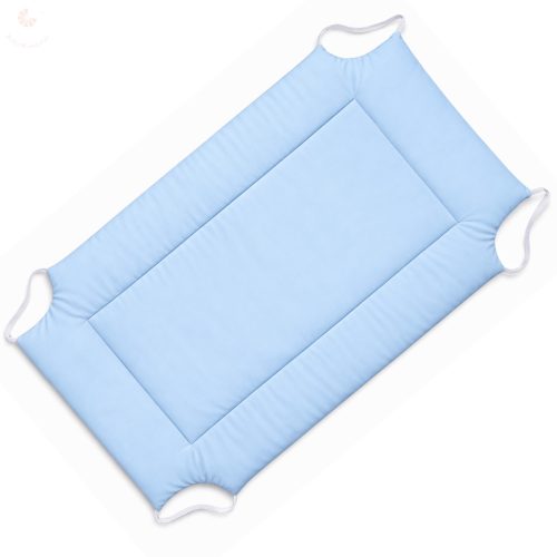 Ovis pamut derékalj sarkán gumival óvodai fektetőre (világoskék, bélelt, körbetűzött)