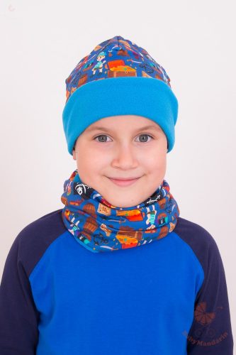 Pamut sapka és sál szett  (Kalózos)