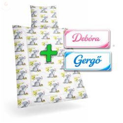   Saját névvel is kérhető, farkaskölykös gyerekágynemű szett (takaró + párna)