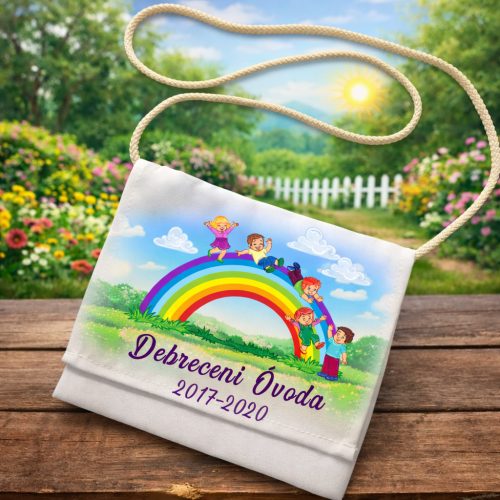 Ovis/bölcsis ballagási tarisznya (ballagó tarisznya) egyedi mintával, névvel, jellel