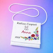 Ovis/bölcsis ballagási tarisznya (ballagó tarisznya) egyedi mintával, névvel, jellel