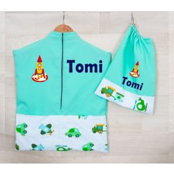   Ovis zsák és torna zsák bármilyen névvel és/vagy jellel   /menta+repcsis/  AJÁNDÉK SZERETETKÜLDŐVEL