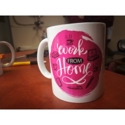 Koronavírus bögre - Work from home bögre - egyedi bögre 