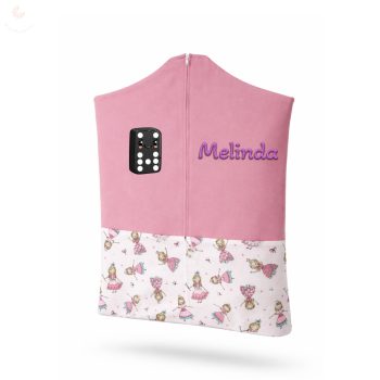   Rózsaszín, királykisasszonyos ovis zsák kislánynak egyedi névvel és jellel