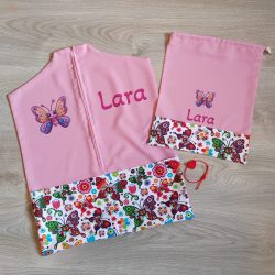   Ovis zsák és torna zsák bármilyen névvel és/vagy jellel   /rózsaszín+pillangós/  AJÁNDÉK SZERETETKÜLDŐVEL