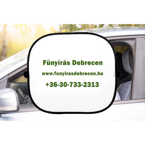 Autós napellenző egyedi felirattal CÉGES reklámozáshoz