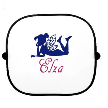 Autós napellenző egyedi névvel Fekvő tündér