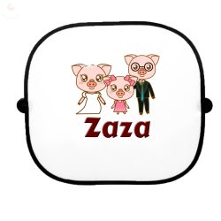 Autós napellenző egyedi névvel Röfi család