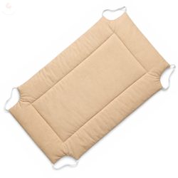   Ovis pamut derékalj sarkán gumival óvodai fektetőre (homokszínű, bélelt, körbetűzött)