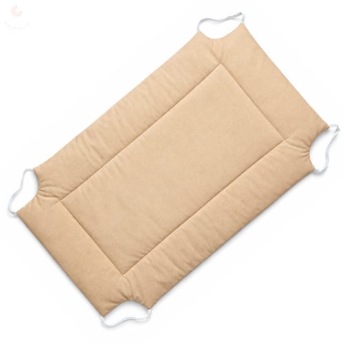 Ovis pamut derékalj sarkán gumival óvodai fektetőre (homokszínű, bélelt, körbetűzött)