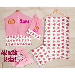   Irány az ovi - Óvodai szett egyedi névvel és jellel  KÖZEPES CSOMAG AJÁNDÉK TÁSKÁVAL -dinnyés