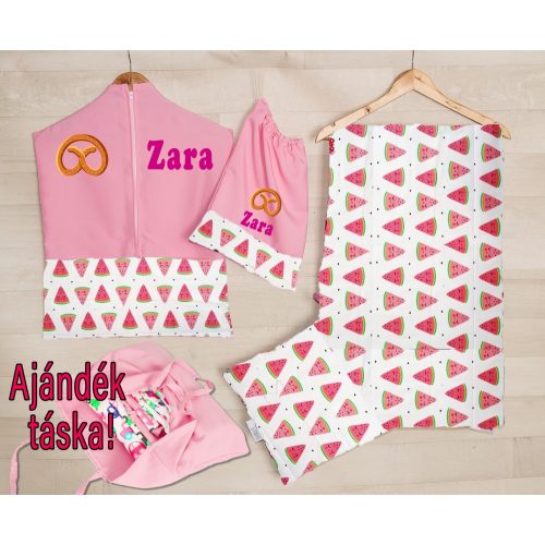 Irány az ovi - Óvodai szett egyedi névvel és jellel  KÖZEPES CSOMAG AJÁNDÉK TÁSKÁVAL -dinnyés