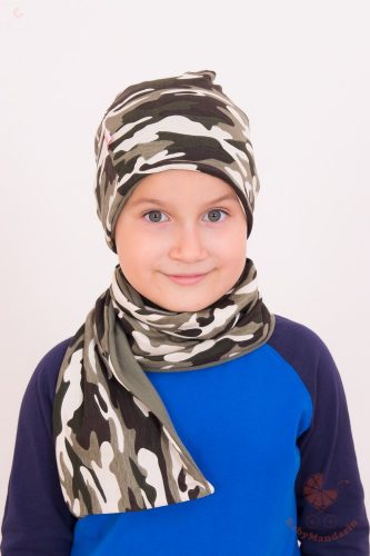 Pamut sapka és sál szett (Terep)