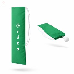 Egyedi neves (és logós) mazsorett bottartó (zöld)