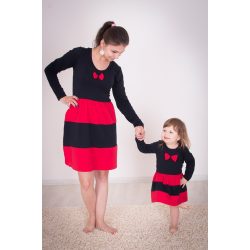 Anya - lánya ruha szett Fekete- piros