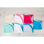 Egyszínű  pamut nyári takaró, színes szegős pamut takaró - NÉVVEL vagy bármilyen felirattal