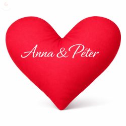   Egyedi neves szív alakú párna szerelmeseknek Valentin-napra