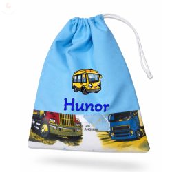 Tornazsák EGYEDI NÉVVEL ÉS JELLEL (kék + kamionos)