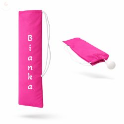 Egyedi neves (és logós) mazsorett bottartó (pink)