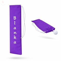 Egyedi neves (és logós) mazsorett bottartó (lila)