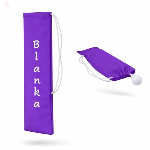 Egyedi neves (és logós) mazsorett bottartó (lila)