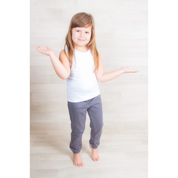 Kényelmes gyerek nadrág egyszínű 100% pamut, gyermek ovis nadrág, bölcsis nadrág