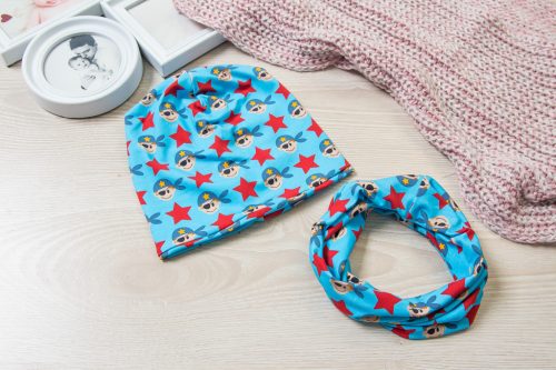 Kalózos átmeneti Sapka körsál szett Bölcsis méret - KÉSZLETRŐL