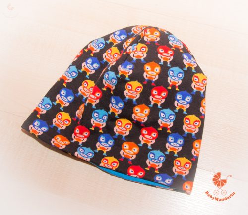 Szuperhősös  átmeneti sapka  -Ovis méret- KÉSZLETRŐL