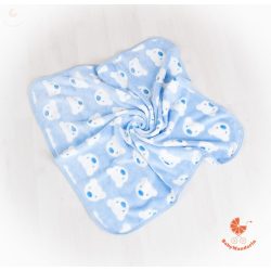 Wellsoft pihe-puha téli baba takaró  - kék macis