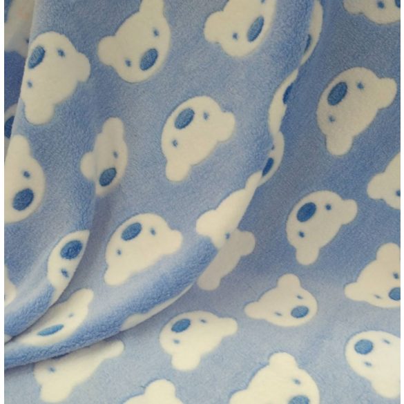 Wellsoft pihe-puha téli baba takaró  - kék macis