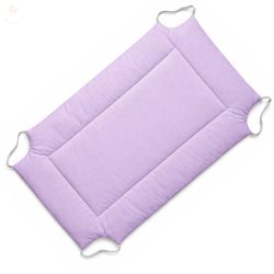   Ovis pamut derékalj sarkán gumival óvodai fektetőre (levendulaszínű, bélelt, körbetűzött)