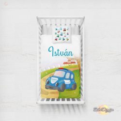   Egyedi pihe-puha NEVES takaró - rendőrautós- KÉT MÉRETBEN