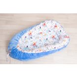 Babafészek, pihe-puha babafészek, baba fekvő, (normál méret) FIÚS