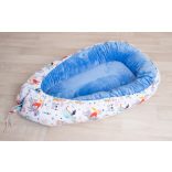 Babafészek, pihe-puha babafészek, baba fekvő, (normál méret) FIÚS