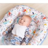 Babafészek, pihe-puha babafészek, baba fekvő, (normál méret) FIÚS