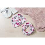 Pillangós átmeneti sapka körsál szett -Bölcsis méret- KÉSZLETRŐL