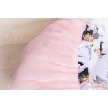 Babafészek, pihe-puha babafészek, baba fekvő, (normál méret) LÁNYOS, TAKARÓVAL