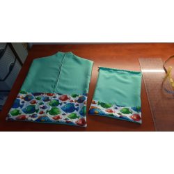   Ovis zsák és torna zsák bármilyen névvel és/vagy jellel   /menta+halacskás/  AJÁNDÉK SZERETETKÜLDŐVEL