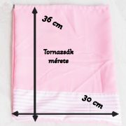 Tornazsák EGYEDI NÉVVEL ÉS JELLEL (rózsaszín + rombuszmintás)