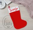 Textil mikulás csizma NÉVVEL nyomva 4. (bármilyen név vagy felirat)