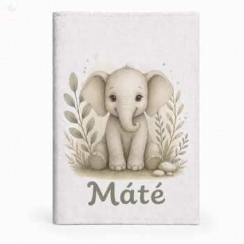 Egészségügyi kiskönyv borító névvel (kiselefántos)
